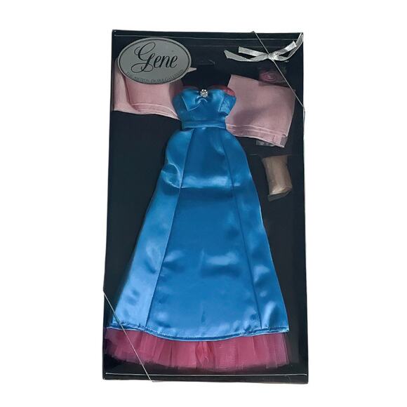 1995 Ashton Drake Gene Marshall “Blue Evening” Bright Blue & Pink Gown Ensemble - Picture 2 of 7